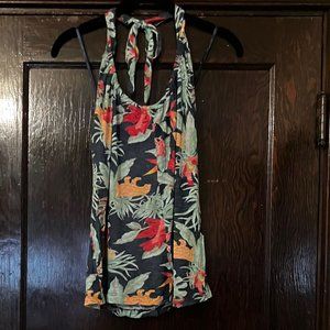 Soft Tropical Halter Vibrant Colors Urban Outfitters sz L